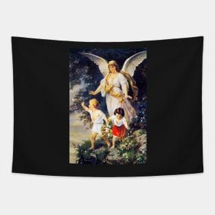 Guardian Angel By the Cliff & Children Tapestry