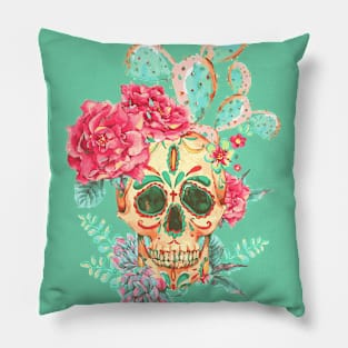 Cactus Skull Muerto Pillow