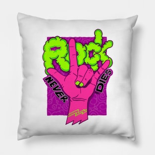 Rock Never Die Hand Signals Pillow