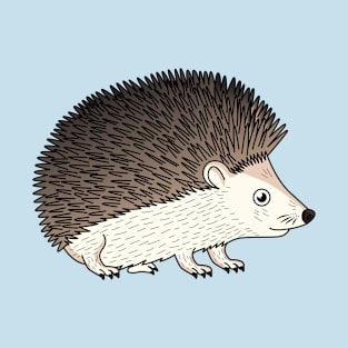 Cute prickly hedgehog cartoon illustration T-Shirt