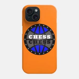 Chess Logo in Black, White and Blue Phone Case