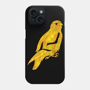 Golden peregrine falcon mandala ecopop Phone Case