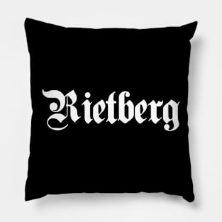 Rietberg written with gothic font Pillow