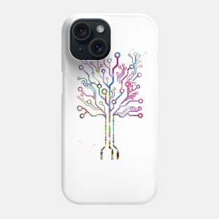 Circuit board tree Phone Case