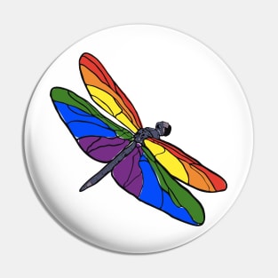 Rainbow Dragonfly Pin