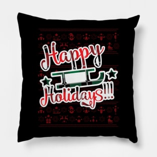 Happy Holidays Sleigh Pillow