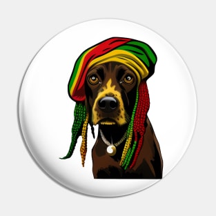 Rasta dog Pin