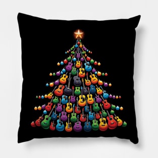 Guitar Christmas Tree Pillow