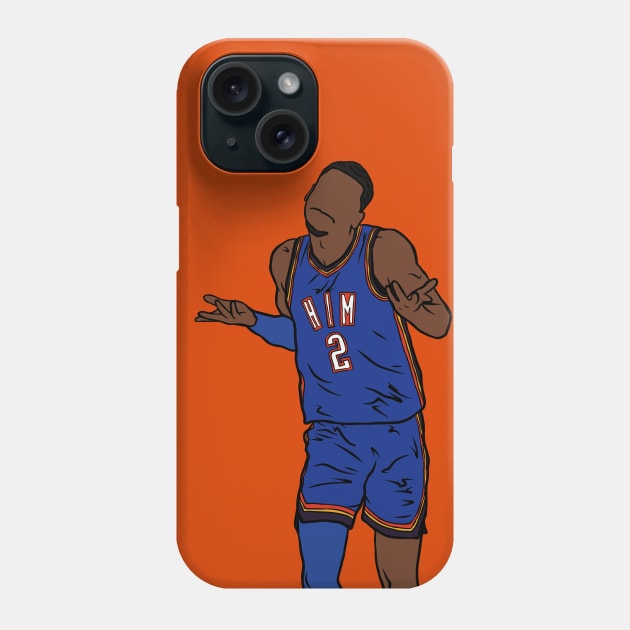 Shai Gilgeous-Alexander Shrug Phone Case by rattraptees