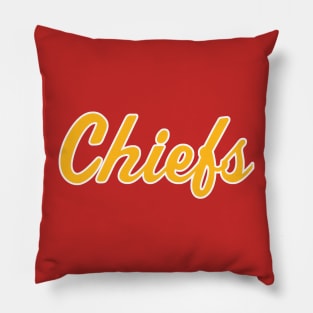 KC Chiefs Script Pillow