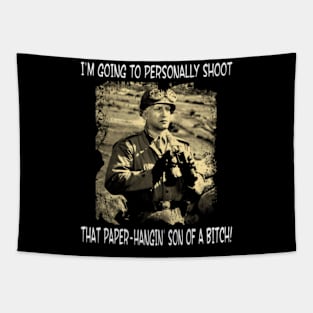 Commanding Fashion Pattons Movie-Inspired Tees, Embody General Pattons Spirit in Style Tapestry