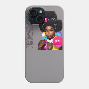 Brown Skin Bow Tie Beauty Phone Case