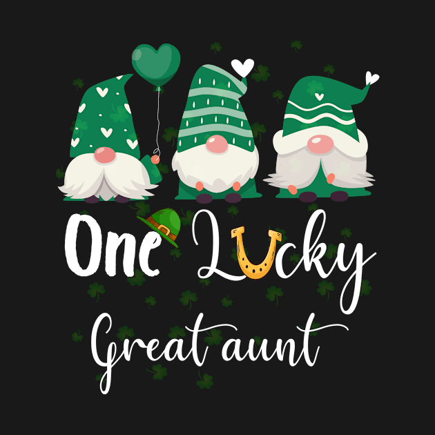 One Lucky Great aunt St Patricks Day Gnomes Great aunt gift by foxfieldgear