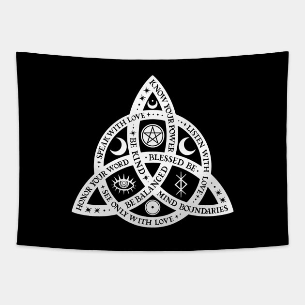 Triquetra Tapestry by OccultOmaStore