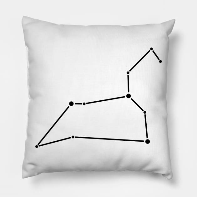 Star Pattern - Leo (Black) _006 Pillow by StarGazerDesign