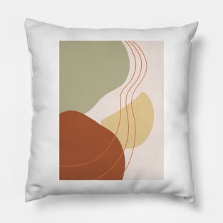 Mid Century Modern, Abstract Shapes Illustration 5.2 Pillow