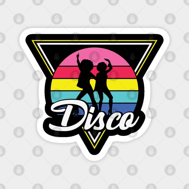 Retro Disco Party Lover Gift Magnet by BadDesignCo