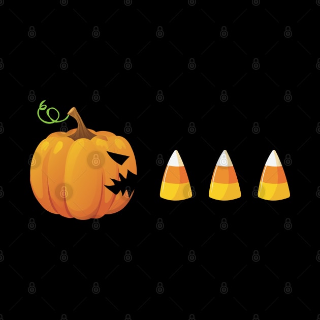 Pac man  parody - Halloween Pumpkin eating candy corn by Finji