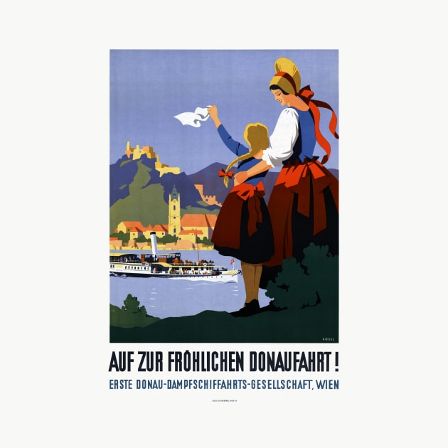 Donaufahrt Danube Austria Vintage Poster 1935 by vintagetreasure