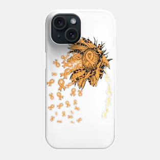 Prader-Willi Syndrome Awareness - Sunflower ribbon flowers fall Phone Case