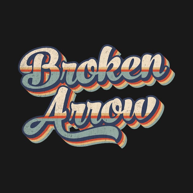 Broken Arrow // Retro Vintage Style by Stacy Peters Art