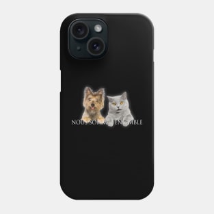 chat with chien Phone Case