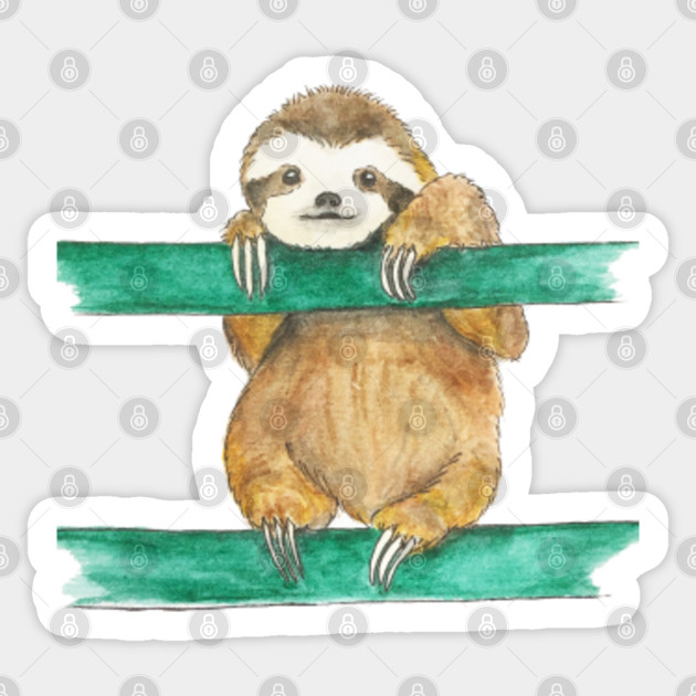 Baby Sloth Sloth Sticker Teepublic