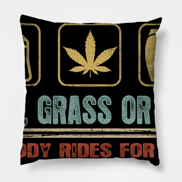 Vintage Gas, Grass or Ass T Shirt Funny Car Guy Shirt Pillow by Dailygrind