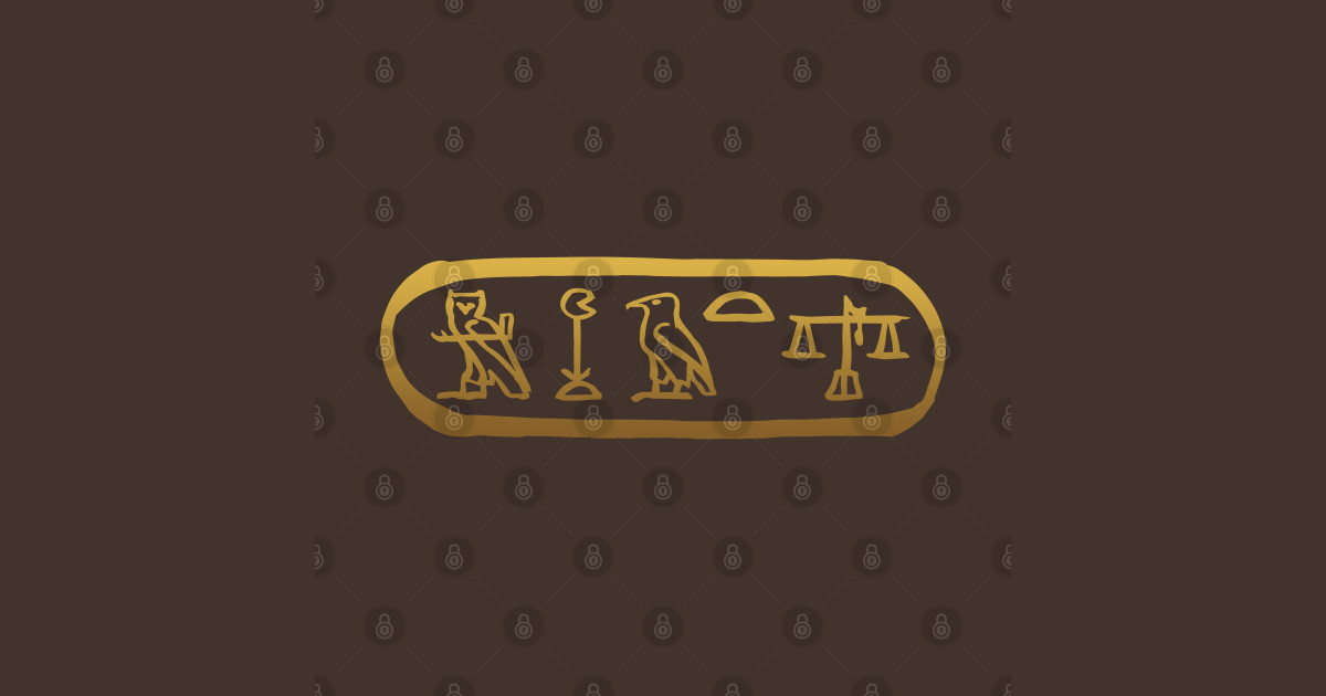 Balance in Ancient Egyptian Hieroglyphics. Ancient Egypt Mask