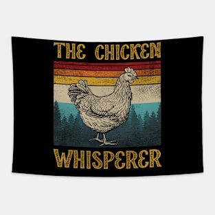 Woman chicken funny vintage the chicken whisperer Tapestry