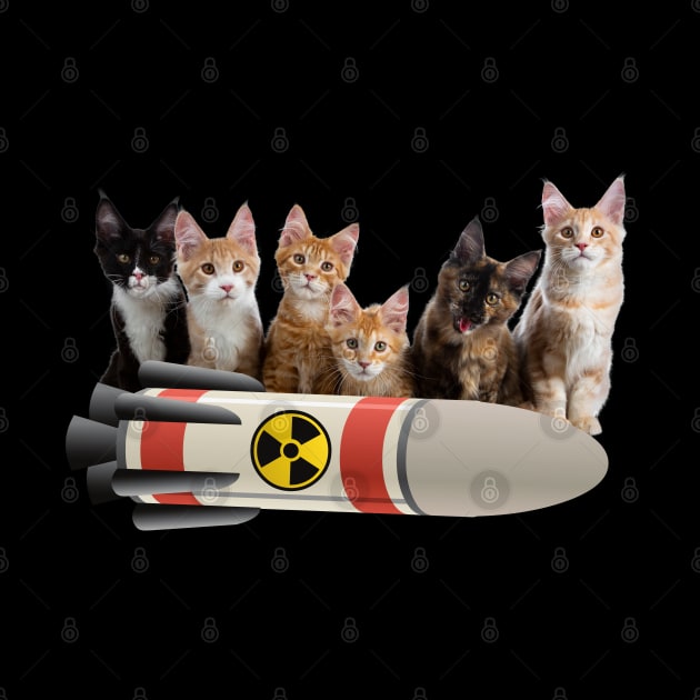 Kittens with nuke missile by Shirt Vibin