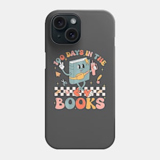 100 Days In The Books Groovy 100th Day School Book Phone Case