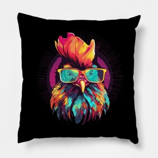 Pop Art Sunglasses Chicken Gifts Funny Chicken Pillow