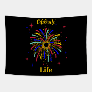 Celebrate (your) Life Fireworks Tapestry