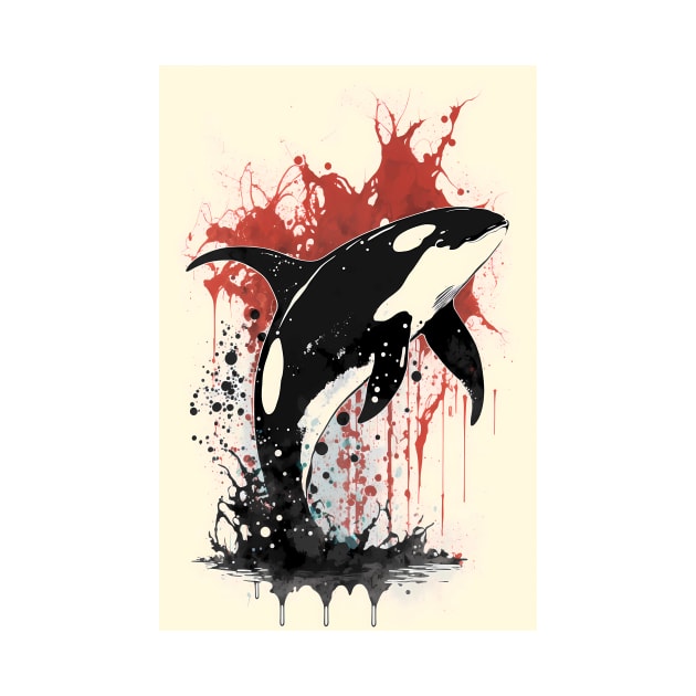 Killer Whale Ink Painting by TortillaChief