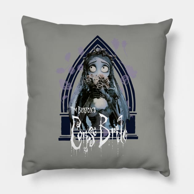 Corpse Bride Emily Roses And Altar Pillow by Leblancd Nashb