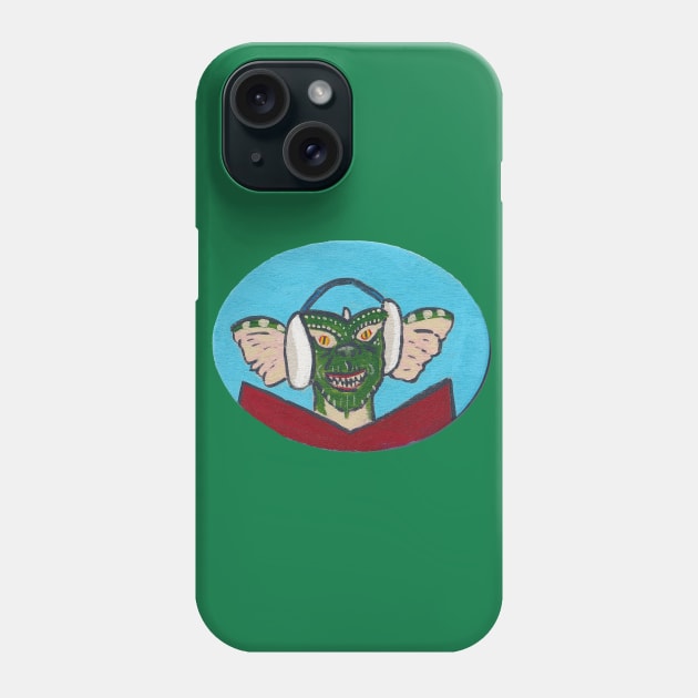 Caroling Gremlin Phone Case by tesiamarieart