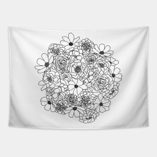 October Birth Month Flower Bouquet Tapestry