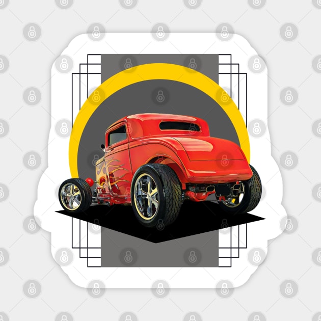 1930 Ford Coupe 3 Window Coupe Magnet by Wilcox PhotoArt