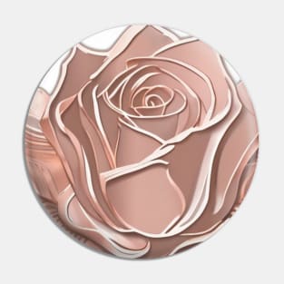 Elegant Rose in Metallic Tones No. 846 Pin