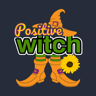 Positive Witch Halloween Cute Group Costume T-Shirt