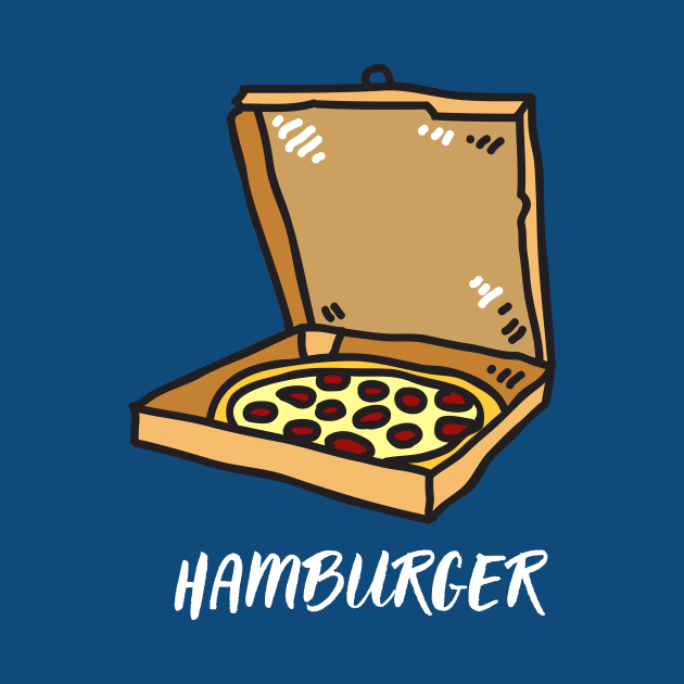 Slightly Wrong  Funny Pizza Hamburger by waltzart