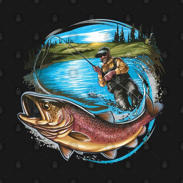 Cool Fishing For Men Women Fisherman Bass Trout Fish Hunting by woormle