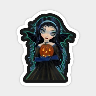 October Woods Cute Big Eye Vampire Art Magnet