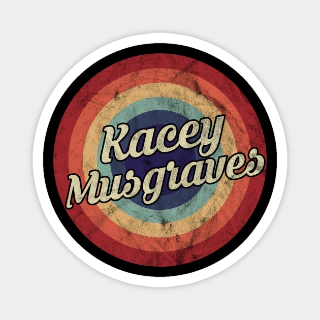 Kacey Musgraves - Retro Vintage Circle Magnet by LMW Art