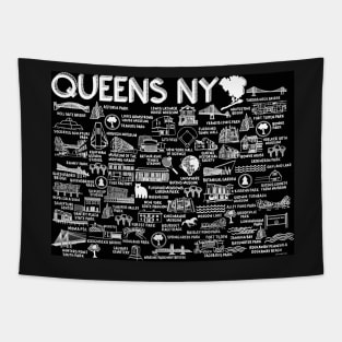 Queens NY Map Tapestry