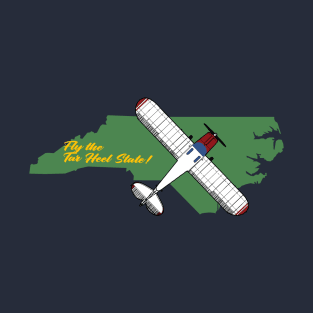 North Carolina C-140 Airplane Pilot Design T-Shirt