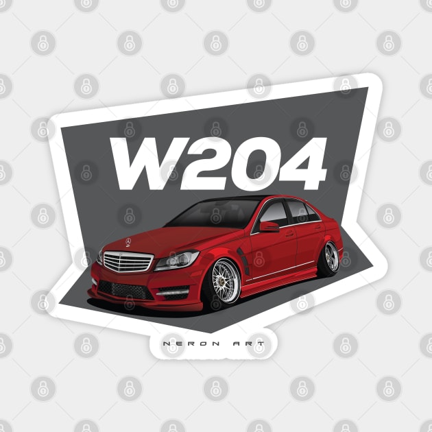 Mercedes Benz W204 Magnet by Neron Art