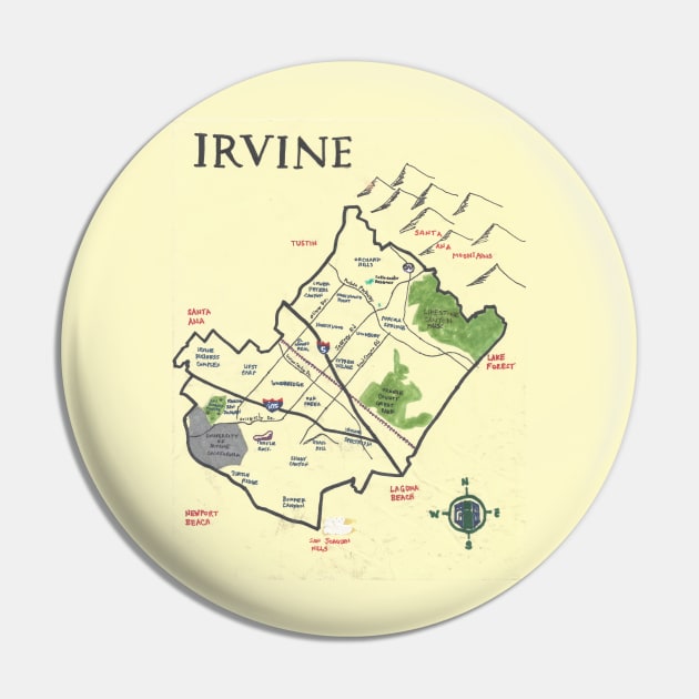 Irvine Pin by PendersleighAndSonsCartography