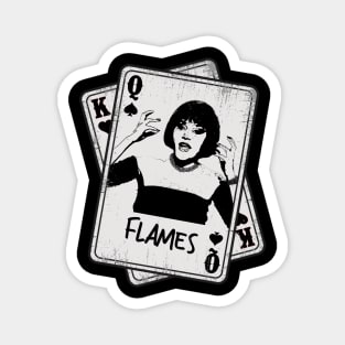 Retro flames clue movie Card Style Magnet